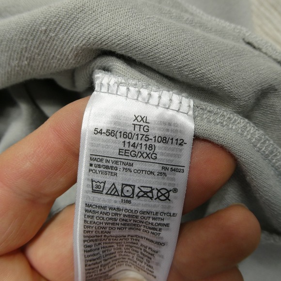 VINTAGE Gap Velour Sweater Womens 2XL Gray Soft Fleece Long Sleeve Sweatshirt - Picture 3 of 6